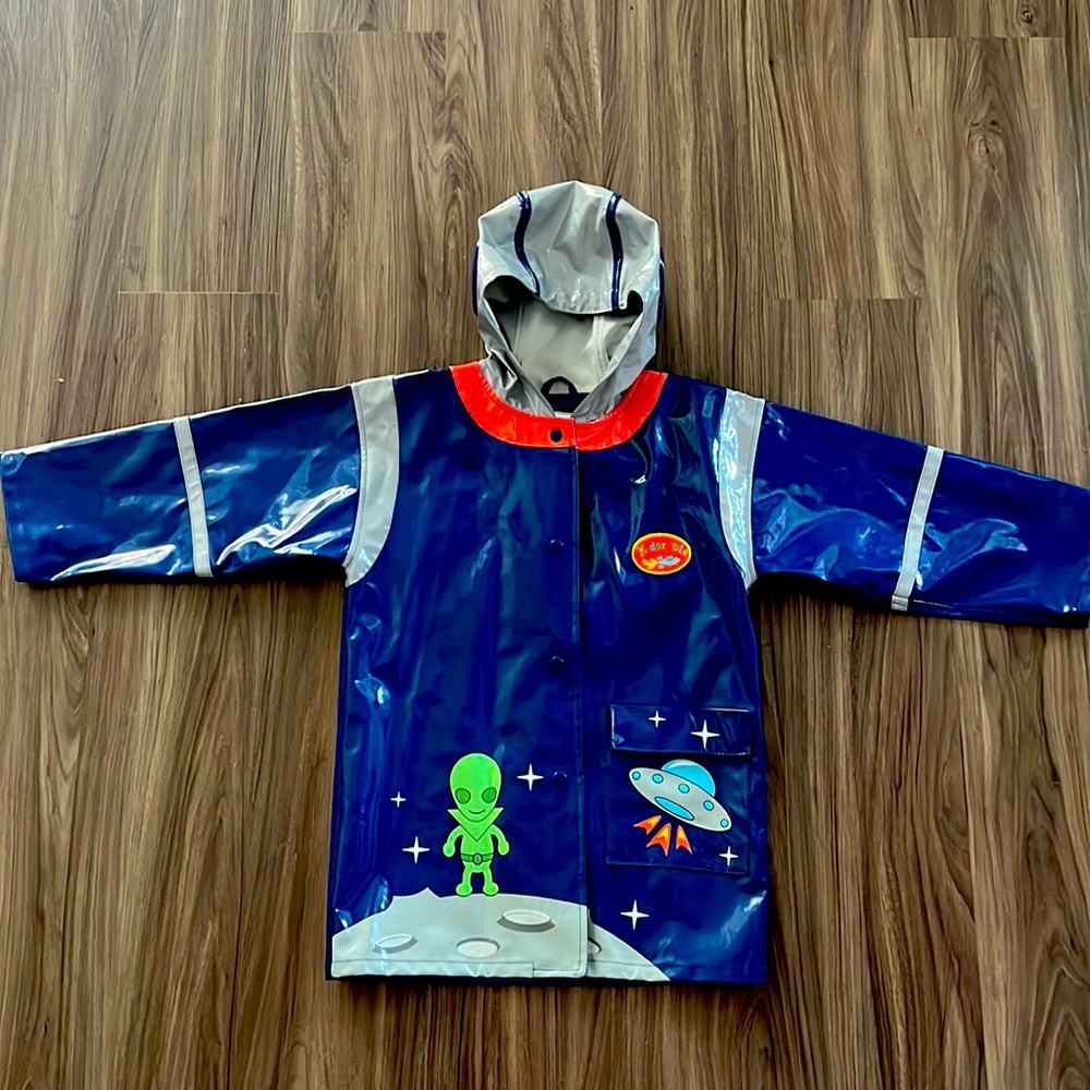 Kidorable Boys Rain Coat Alien Space Themed